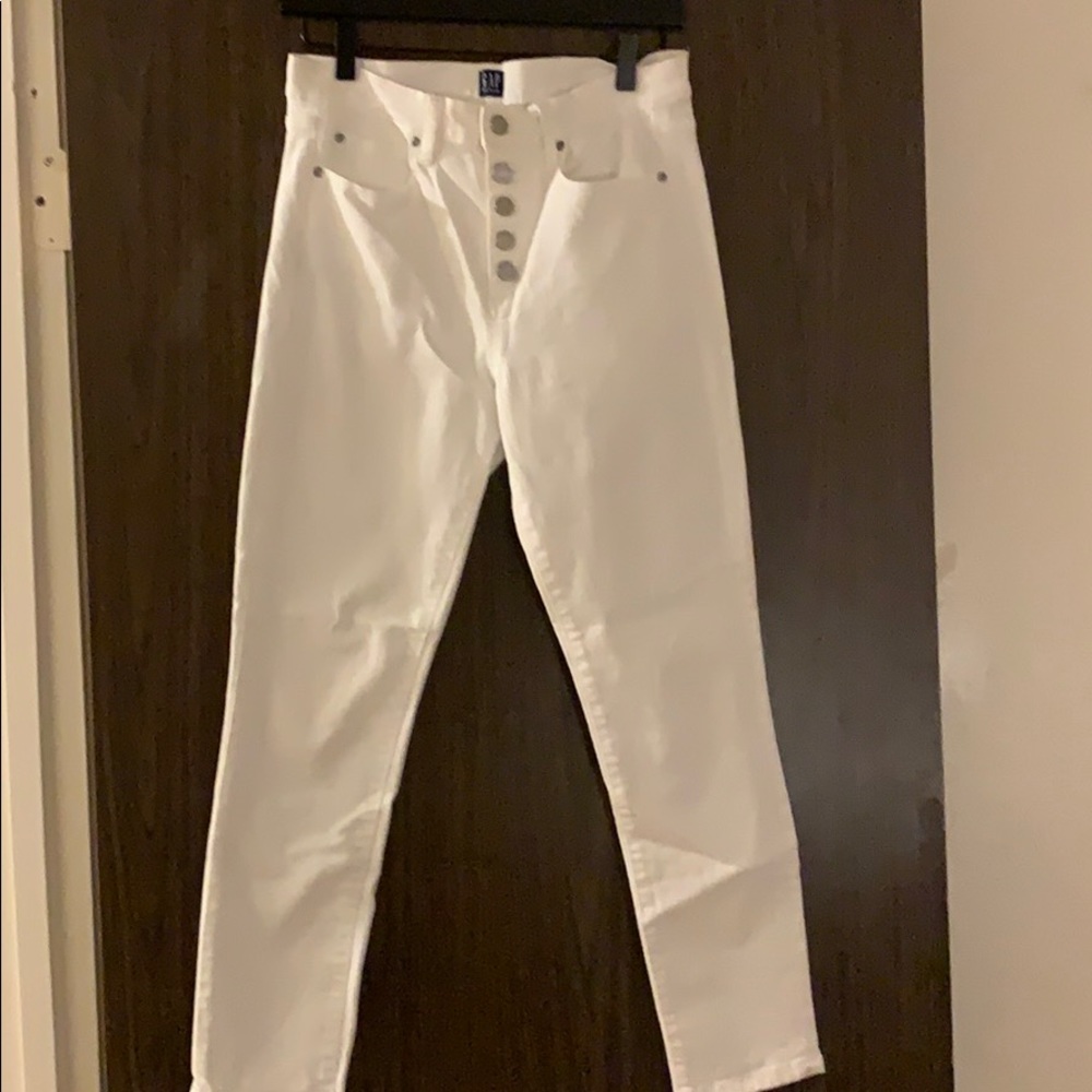 GAP White Button Fly Skinny Jean